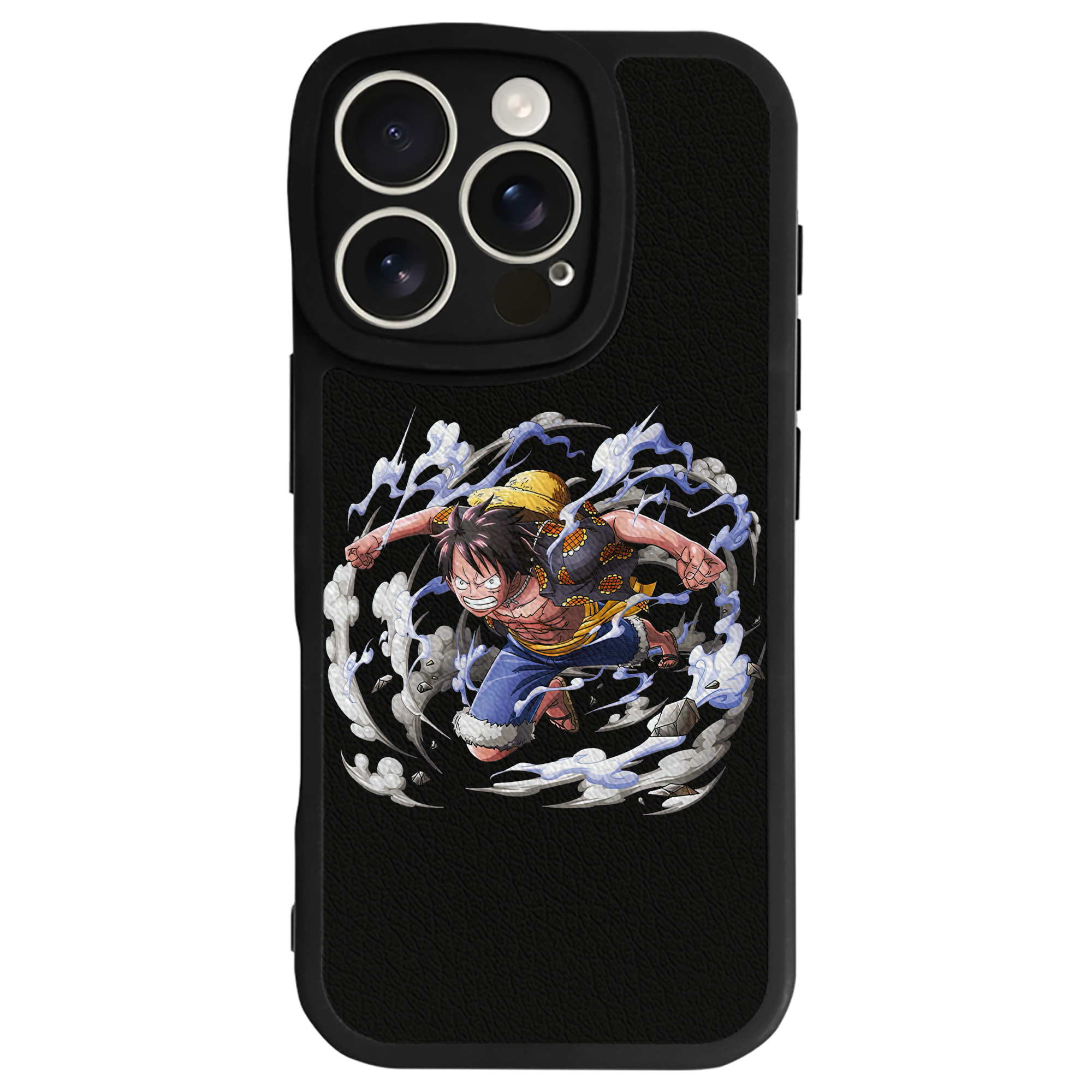 （画像用） ワンピース モンキー・D・ルフィ ONE PIECE Monkey D. Luffy 【iPhone 16シリーズ対応】シリコンスマホケース（レザー調） 材質：シリコン